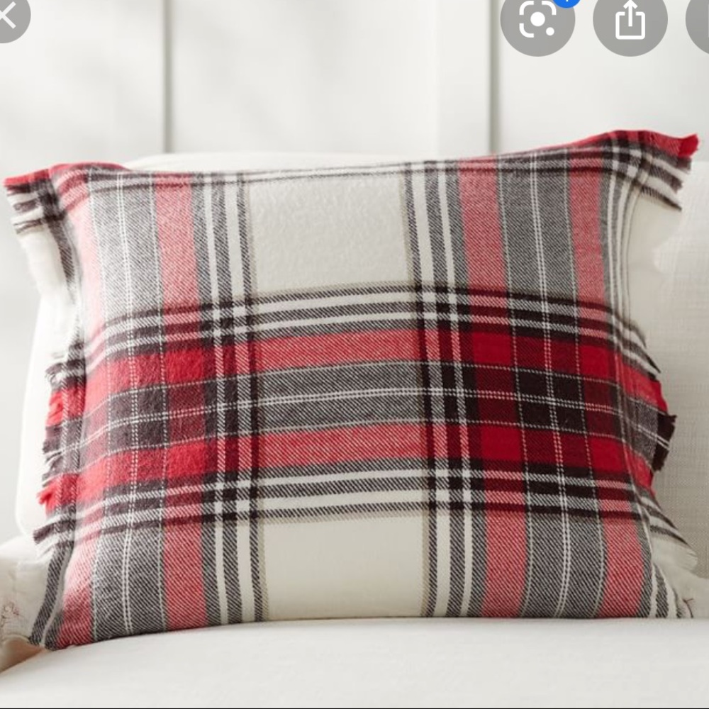 Pottery Barn Plaid Pillow Cover 20”
